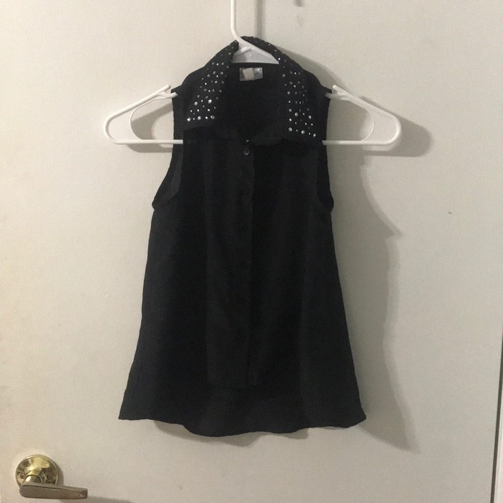 Black button up blouse